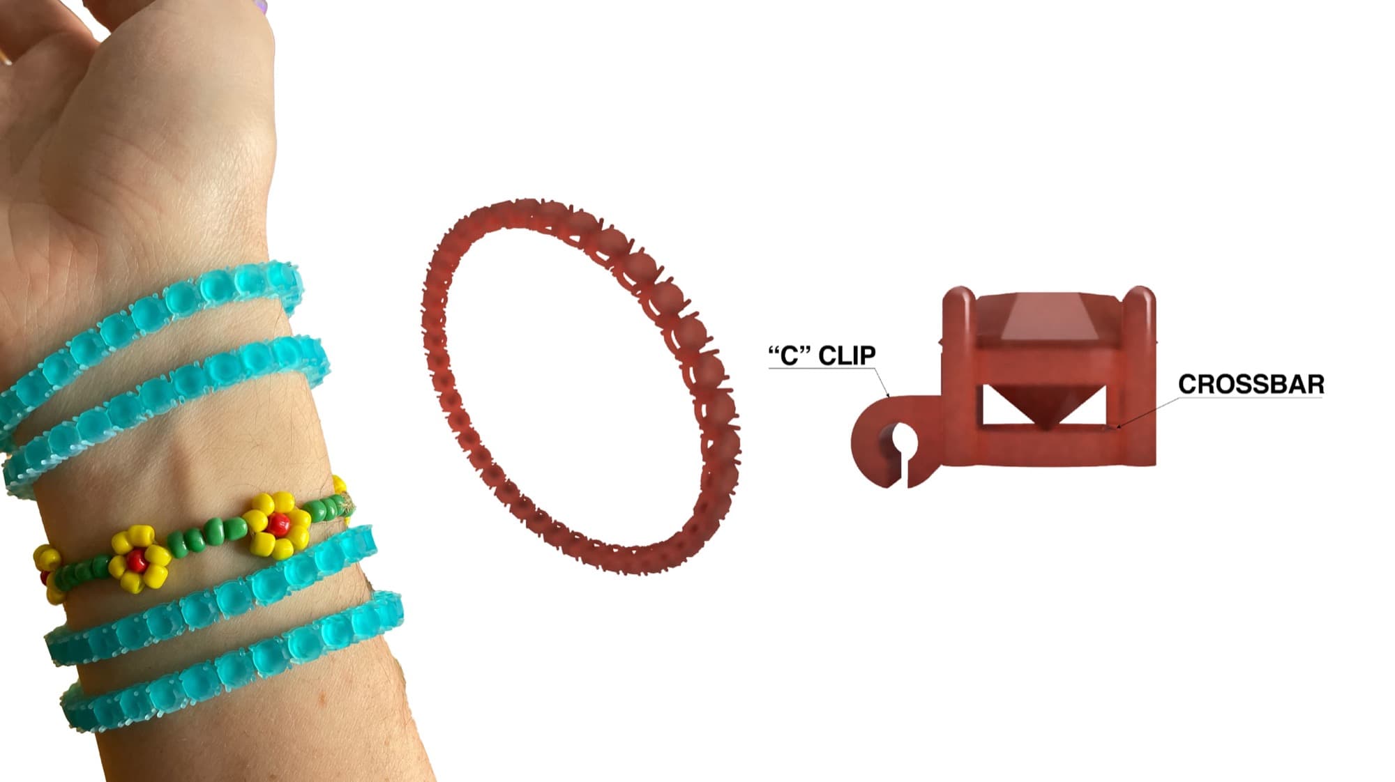 3D PRINTED MODULAR TENNIS BRACELET, 2021